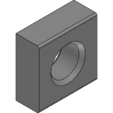 Square Nut  M6 - Series 25 with profile-grooves 6 mm