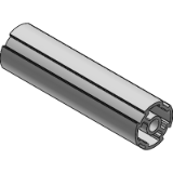 Perfil de aluminio tubos redondos mk 2279 - Perfiles de Construcción Serie D28